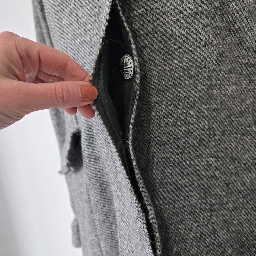 FREE PEOPLE NWT Wool Blend Long Grey Knit Longline Jacket/ Coatigan. Size Large - Picture 2 of 16